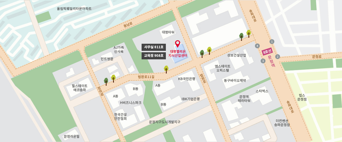 대한심폐소생협회 약도이미지